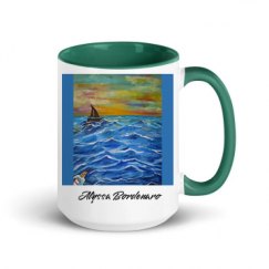 15oz Ceramic Mug with Color Inside