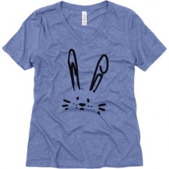 Ladies Relaxed Fit Super Soft Triblend V-Neck Tee