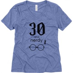 Ladies Relaxed Fit Super Soft Triblend V-Neck Tee