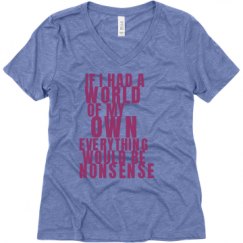 Ladies Relaxed Fit Super Soft Triblend V-Neck Tee