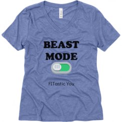 Ladies Relaxed Fit Super Soft Triblend V-Neck Tee