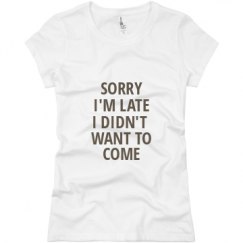 Ladies Slim Fit Basic Promo Jersey Tee