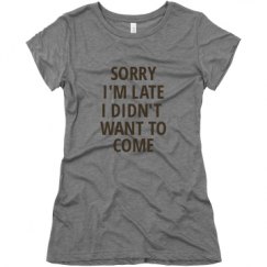 Ladies Slim Fit Super Soft Triblend Tee