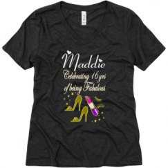 Ladies Relaxed Fit Super Soft Triblend V-Neck Tee