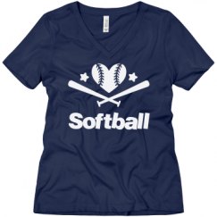 Ladies Relaxed Fit V-Neck Tee