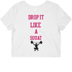 Ladies Slim Fit Crop Top Tee