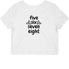 Ladies Slim Fit Crop Top Tee