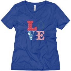 Ladies Relaxed Fit V-Neck Tee