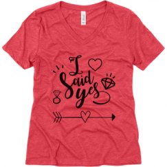 Ladies Relaxed Fit Super Soft Triblend V-Neck Tee