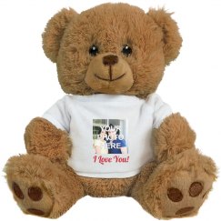 Custom Photo I love You Teddy Bear