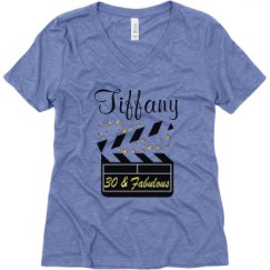 Ladies Relaxed Fit Super Soft Triblend V-Neck Tee