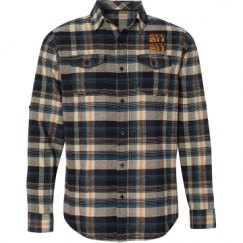 Unisex Long Sleeve Plaid Flannel Shirt