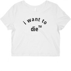 Ladies Slim Fit Crop Top Tee