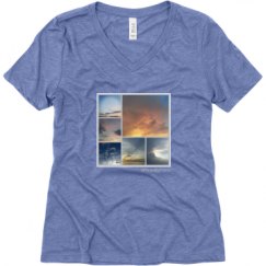 Ladies Relaxed Fit Super Soft Triblend V-Neck Tee