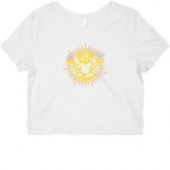 Ladies Slim Fit Crop Top Tee