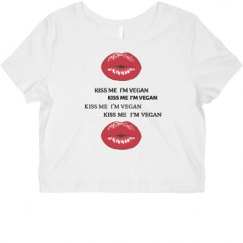 Ladies Slim Fit Crop Top Tee