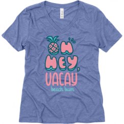 Ladies Relaxed Fit Super Soft Triblend V-Neck Tee