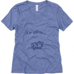 Ladies Relaxed Fit Super Soft Triblend V-Neck Tee