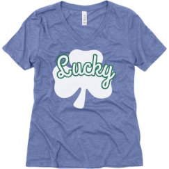 Ladies Relaxed Fit Super Soft Triblend V-Neck Tee