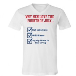 Unisex V-Neck Jersey Tee