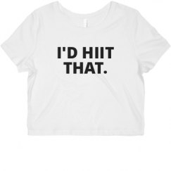 Ladies Slim Fit Crop Top Tee