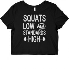 Ladies Slim Fit Crop Top Tee