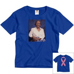 Blue youth tee w/granny Mac graphic (Without names)