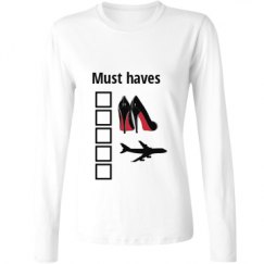 Ladies Relaxed Fit Basic Long Sleeve Tee