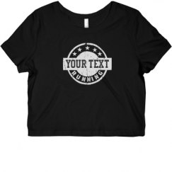 Ladies Slim Fit Crop Top Tee