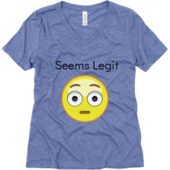 Ladies Relaxed Fit Super Soft Triblend V-Neck Tee