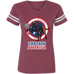 Ladies Relaxed Fit Vintage Sports Tee