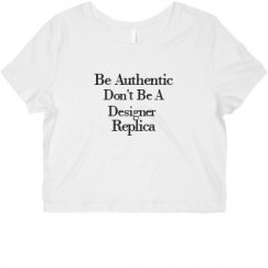 Ladies Slim Fit Crop Top Tee