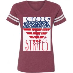 Ladies Relaxed Fit Vintage Sports Tee