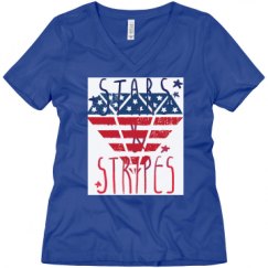 Ladies Relaxed Fit V-Neck Tee