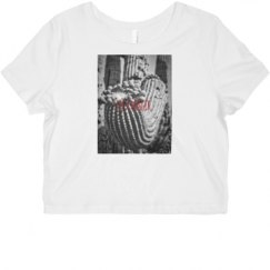 Ladies Slim Fit Crop Top Tee