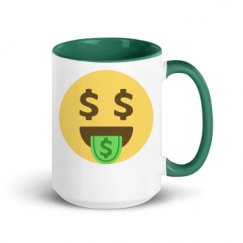 15oz Ceramic Mug with Color Inside