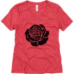 Ladies Relaxed Fit Super Soft Triblend V-Neck Tee
