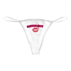 Basic White Thong Underwear