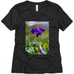 Ladies Relaxed Fit Super Soft Triblend V-Neck Tee