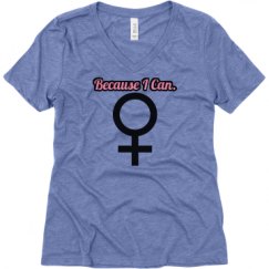 Ladies Relaxed Fit Super Soft Triblend V-Neck Tee