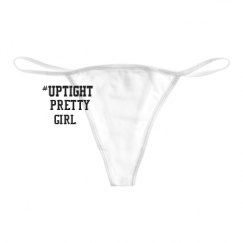 Basic White Thong Underwear