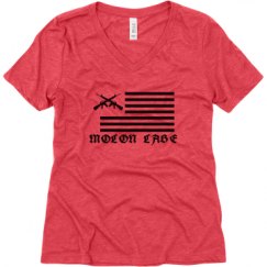 Ladies Relaxed Fit Super Soft Triblend V-Neck Tee