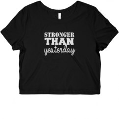 Ladies Slim Fit Crop Top Tee