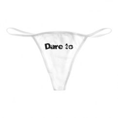 Basic White Thong Underwear