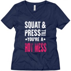 Ladies Relaxed Fit V-Neck Tee