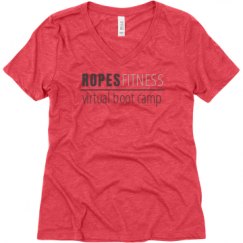Ladies Relaxed Fit Super Soft Triblend V-Neck Tee