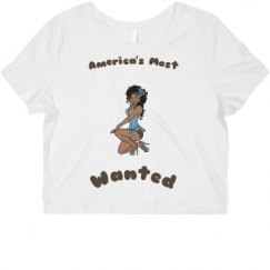 Ladies Slim Fit Crop Top Tee