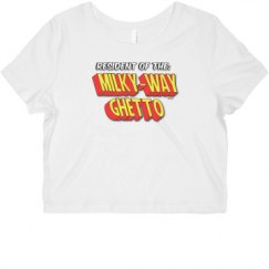 Ladies Slim Fit Crop Top Tee