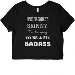 Ladies Slim Fit Crop Top Tee