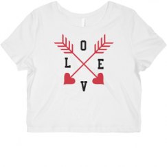 Ladies Slim Fit Crop Top Tee